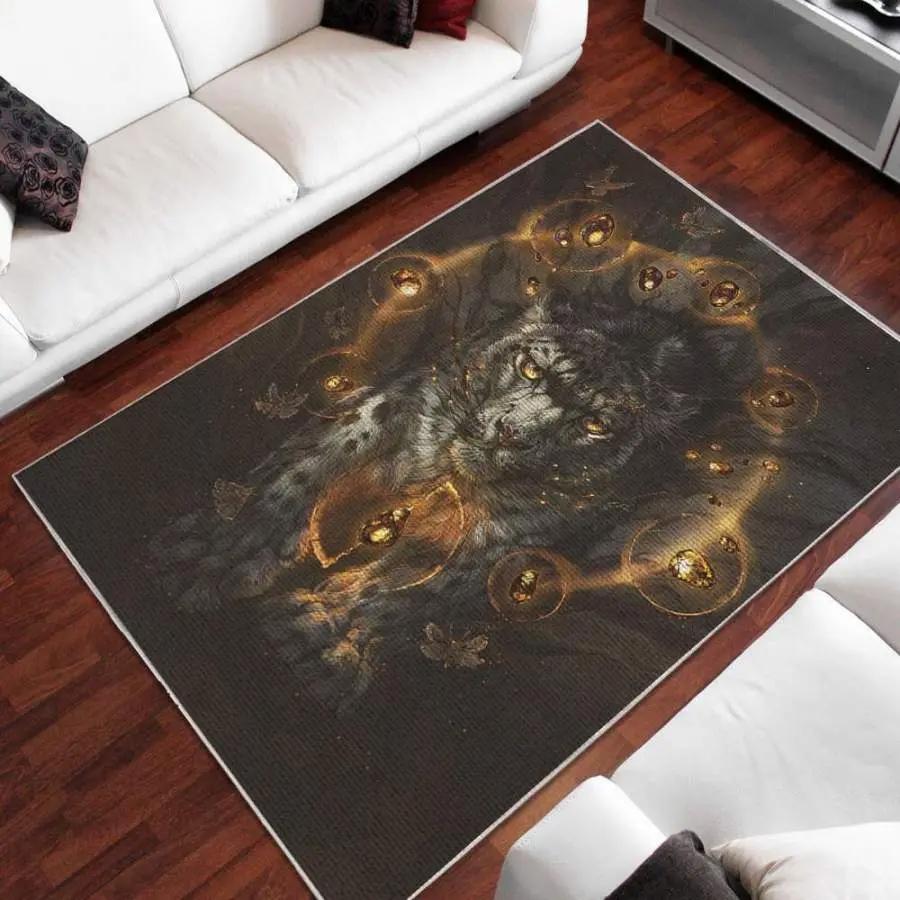 Leopard area rug living room rug home decor home decor bedroom living room decor Rectangle Rug