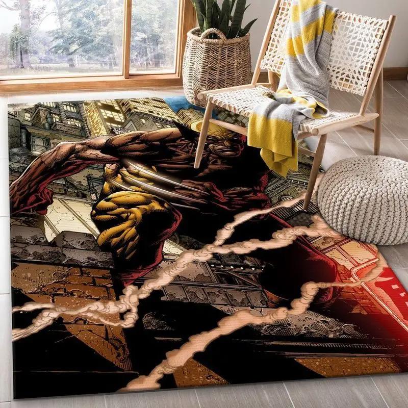 Logan wolverine city area rug living room and bed room rug rug regtangle carpet floor decor home decor Rectangle Rug