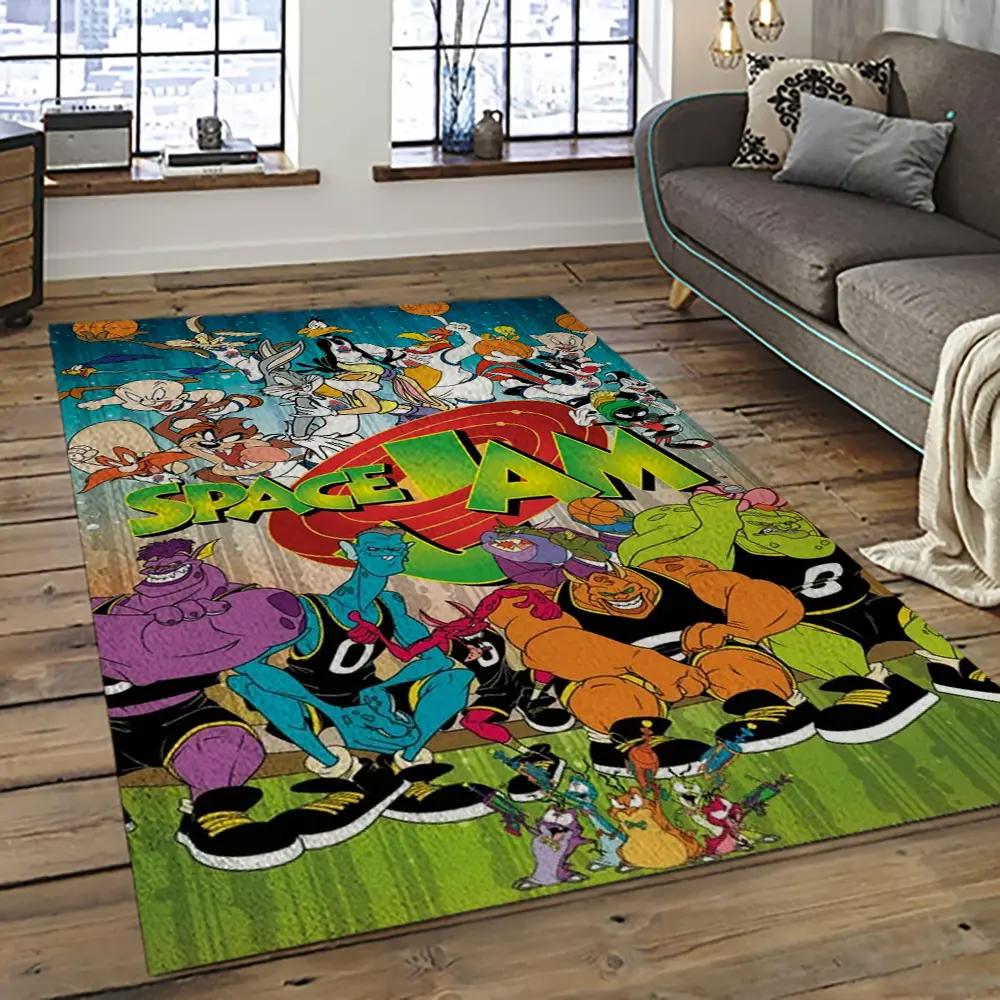 Looney tunes characters cartoon movie carpet rectangle area rug for living room bedroom decor lt11 Rectangle Rug