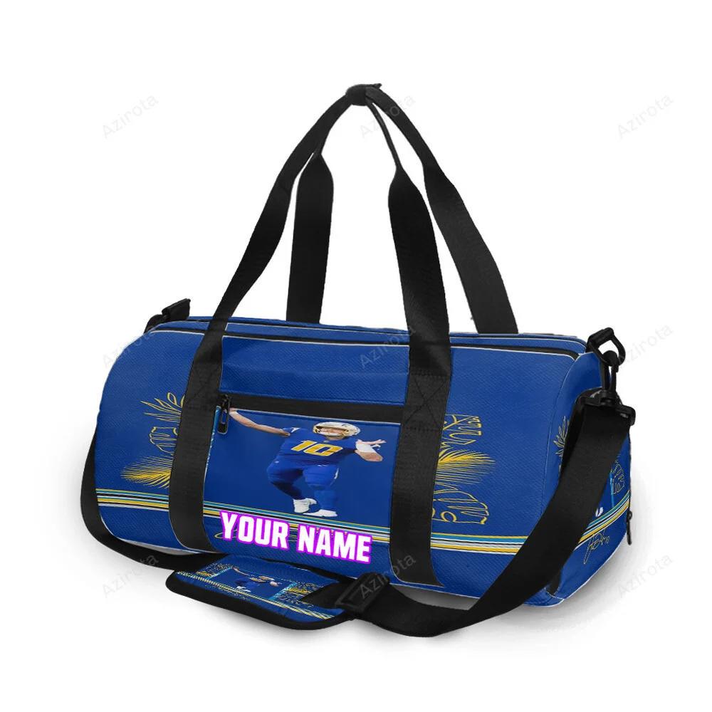 Los angeles chargers justin herbert5 personalized name travel bag gym bag 277 Travel Bag