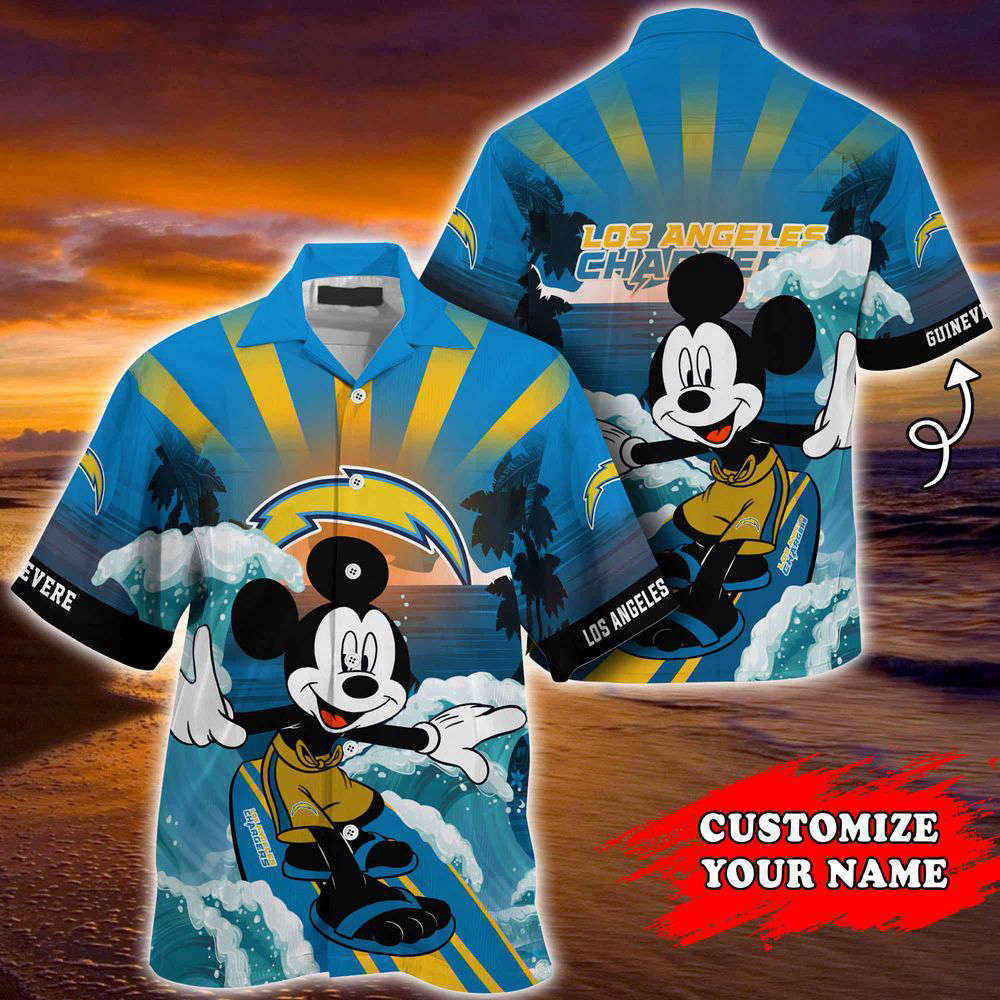 Los angeles chargers nfl-summer customized hawaii shirt for sports fans Hawaii Shirt