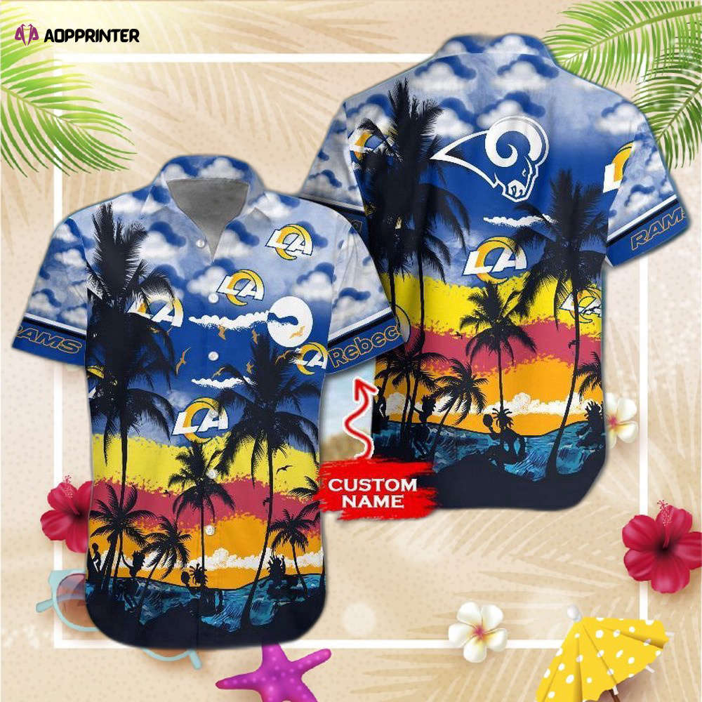 Los angeles rams nfl gift for fan personalized hawaiian Hawaii Shirt