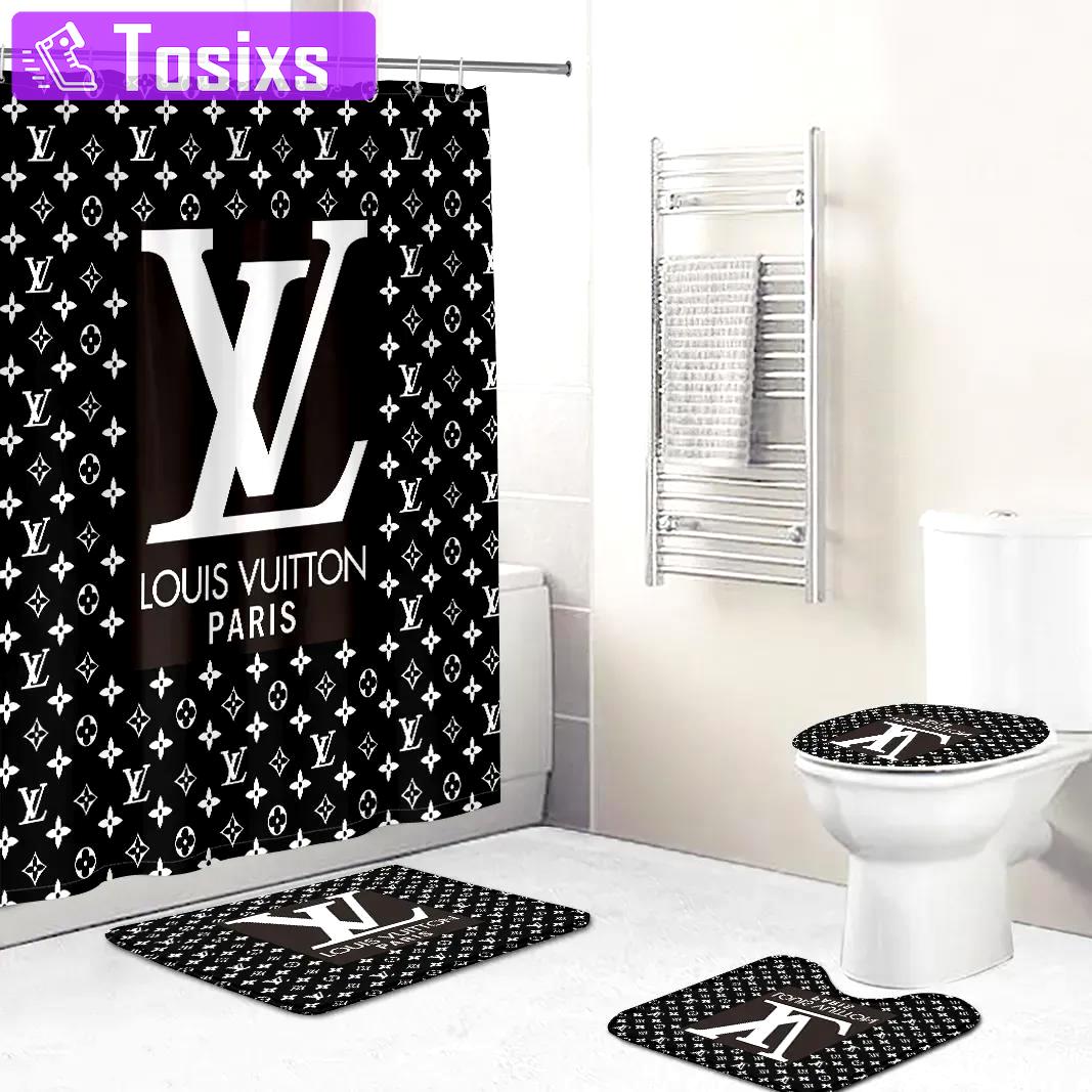 Louis vuitton bathroom set bath mat hypebeast luxury fashion brand home decor Bathroom Set