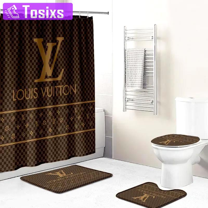 Louis vuitton brown luxury brand fashion limited  bathroom set home decor Bathroom Set