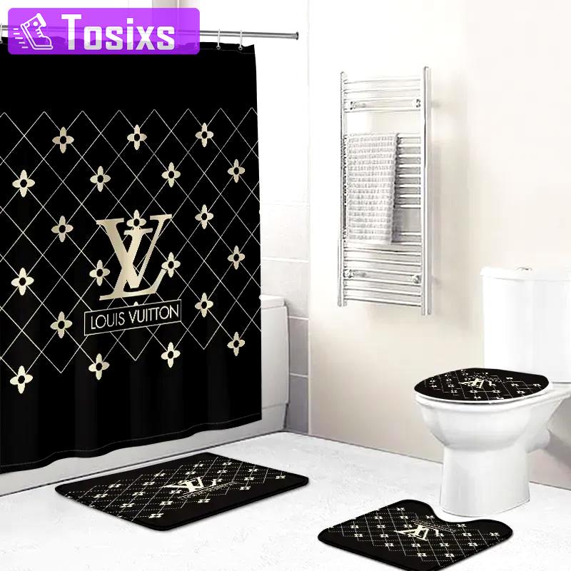 Louis vuitton luxury fashion brand bath mat hypebeast bathroom sets home decor Bathroom Set