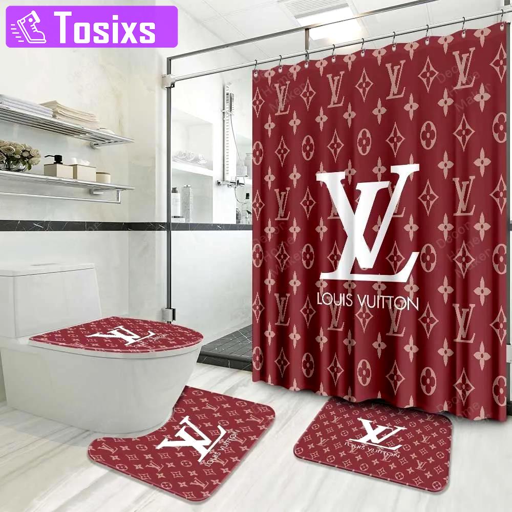 Louis vuitton lv louis vuitton bathroom set home decor hypebeast bath mat luxury fashion brand Bathroom Set