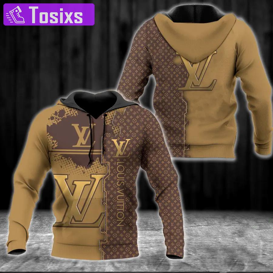 Louis vuitton yellow luxury brand unisex hoodie for men women Hoodie 3D