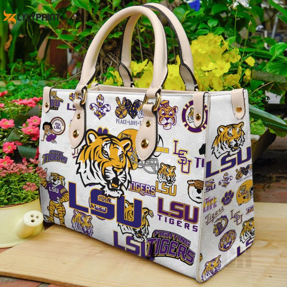 Lsu tigers lover leather bag for women gift 2254 Women Leather Hand Bag