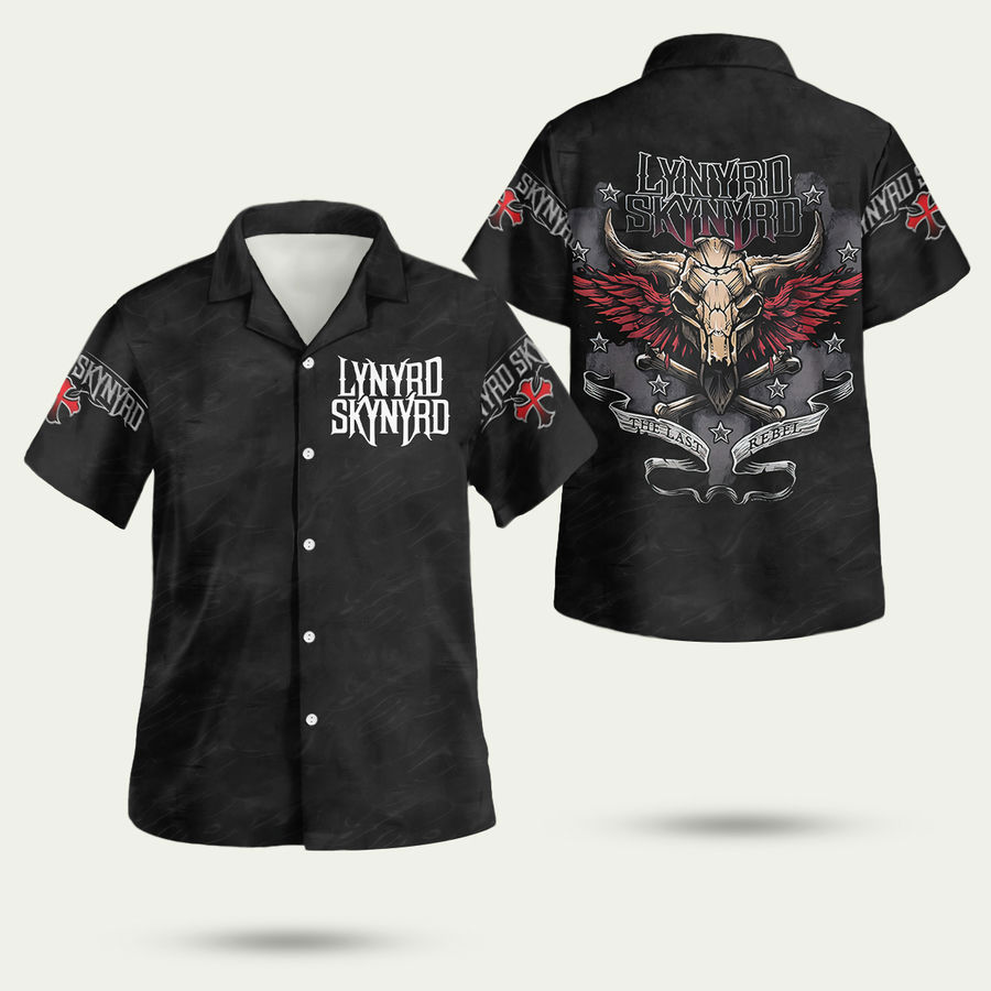 Lynyrd skynyrd the last rebel hawaiian shirt Hawaii Shirt Shorts & Flip Flops
