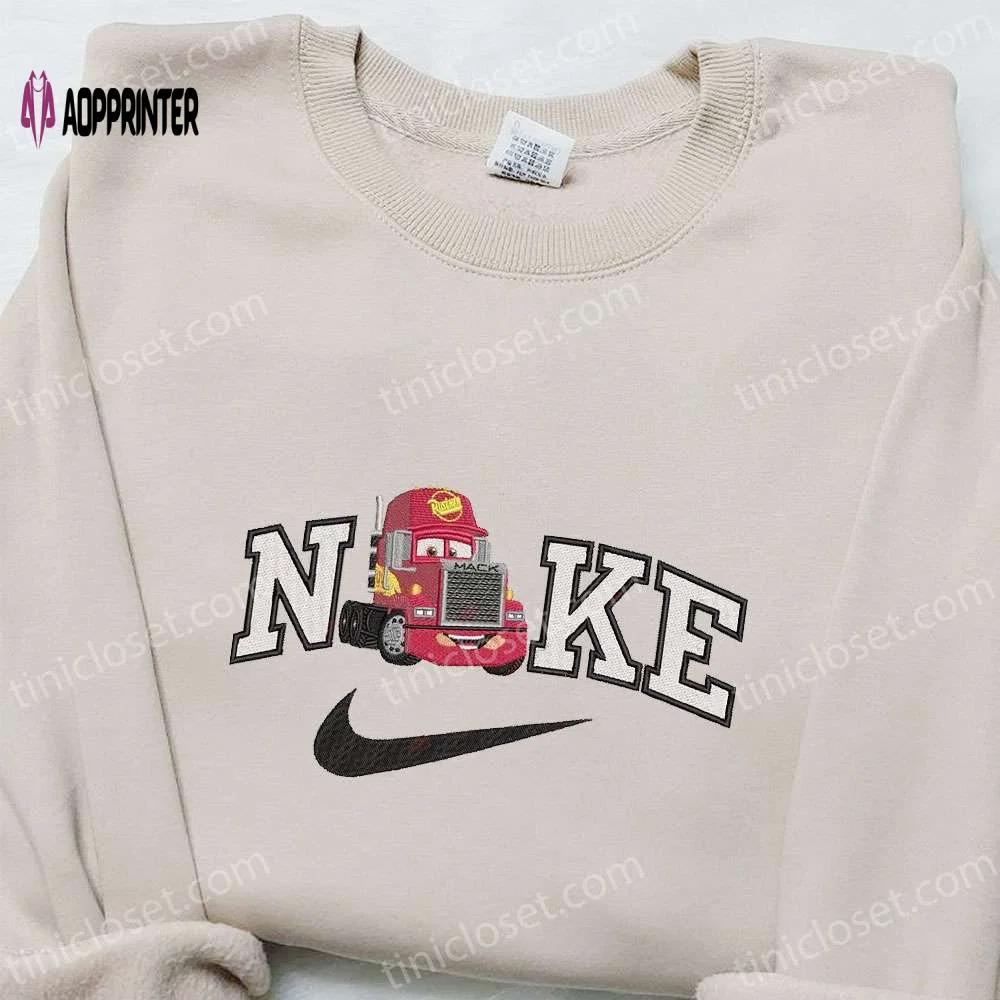 Mack truck x nike cartoon embroidered sweatshirt & disney characters t-shirt: best family gift ideas Embroidered Shirt