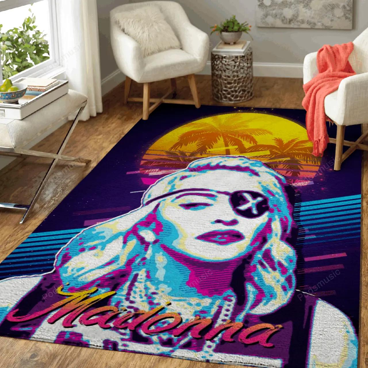 Madonna music madonna art for fans area rug living room carpet rug regtangle carpet floor decor home decor Rectangle Rug