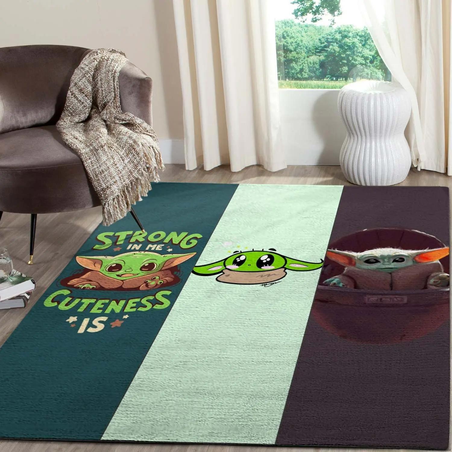 Mandalorian baby yoda star wars living room rug home decor carpet rug 20030342 Rectangle Rug