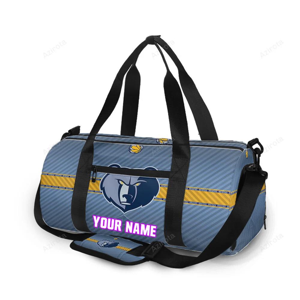 Memphis grizzlies emblem texture v2 personalized name travel bag gym bag 1569 Travel Bag