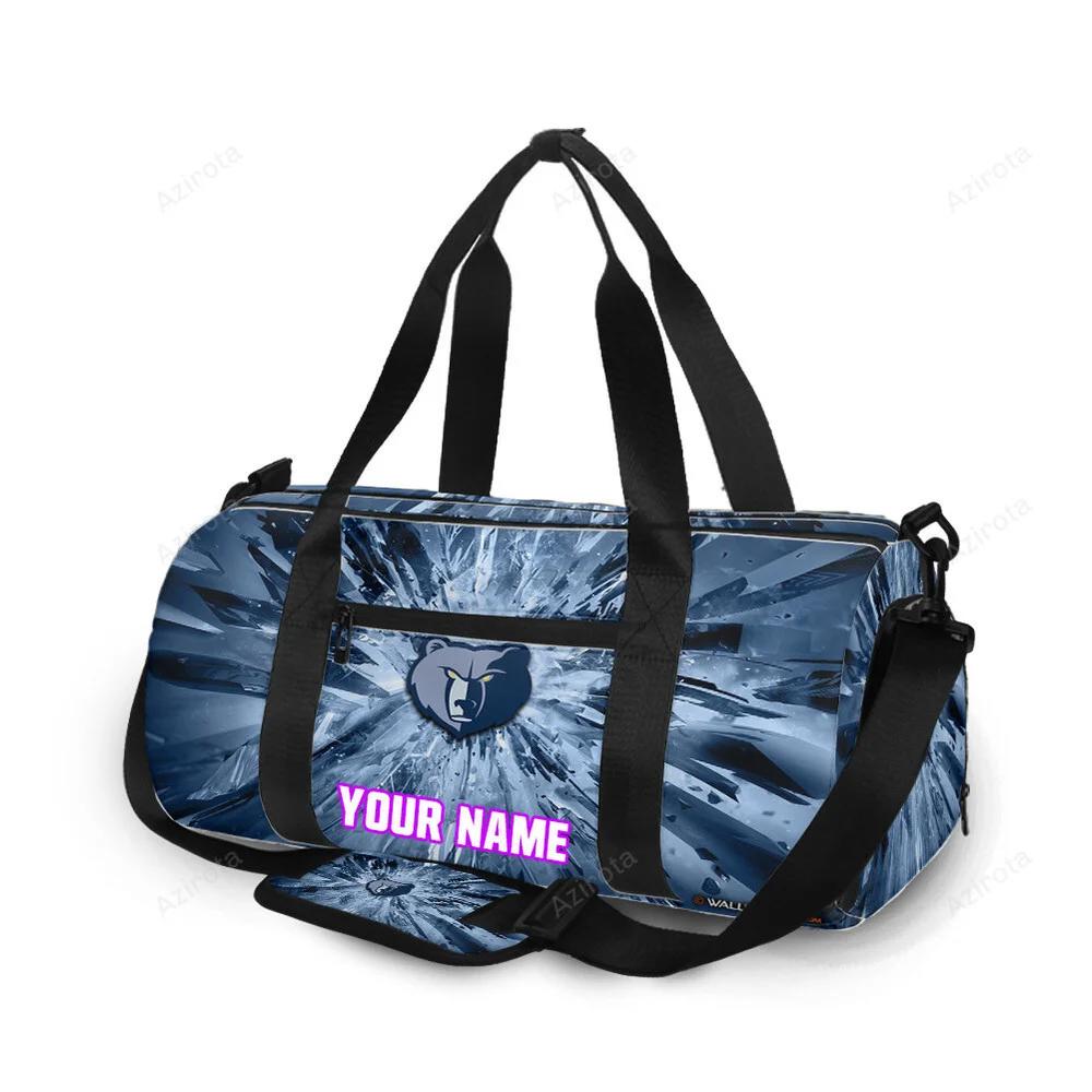 Memphis grizzlies emblem v3 personalized name travel bag gym bag 1233 Travel Bag