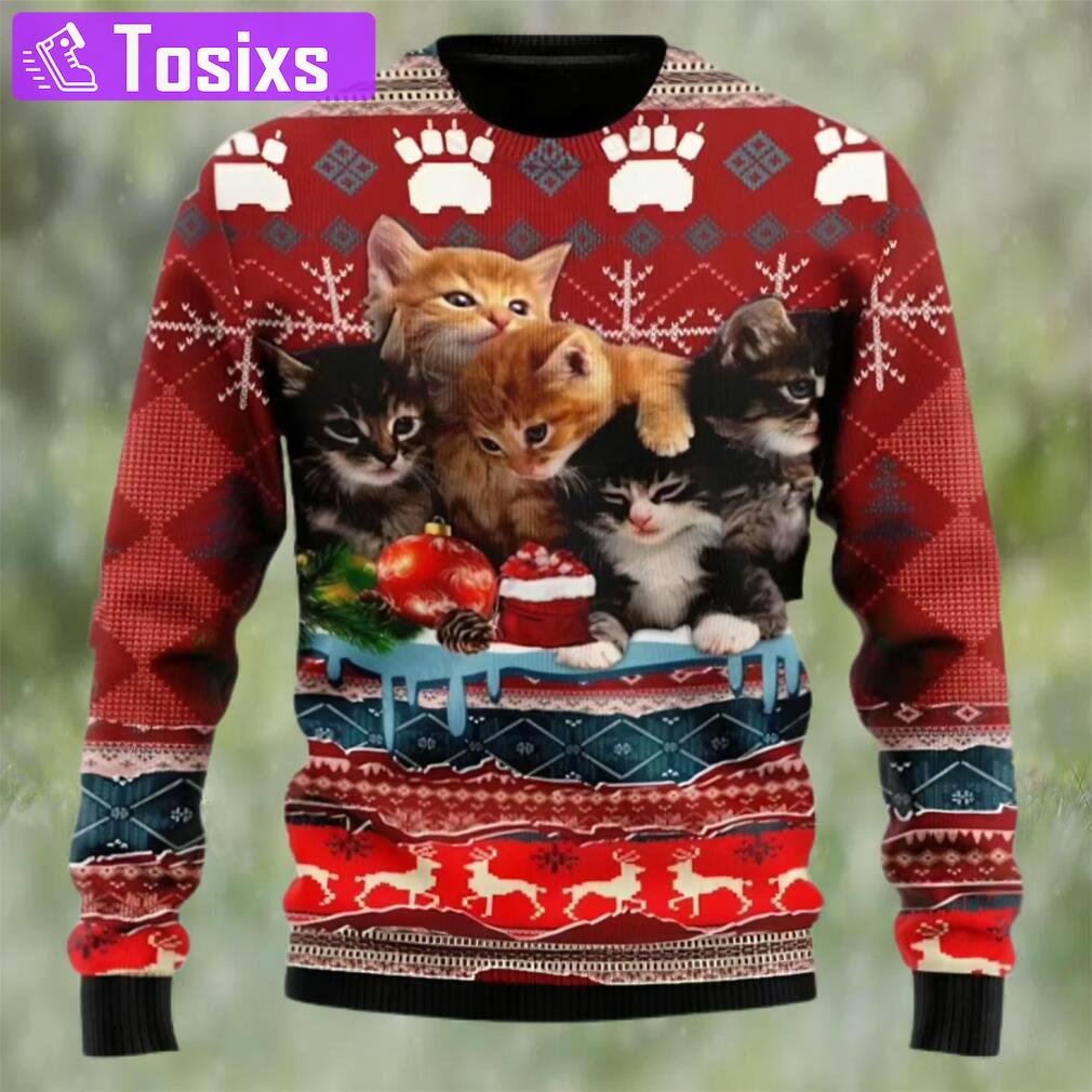 Merry christmas kitty cat ugly christmas sweater Christmas Ugly Sweater