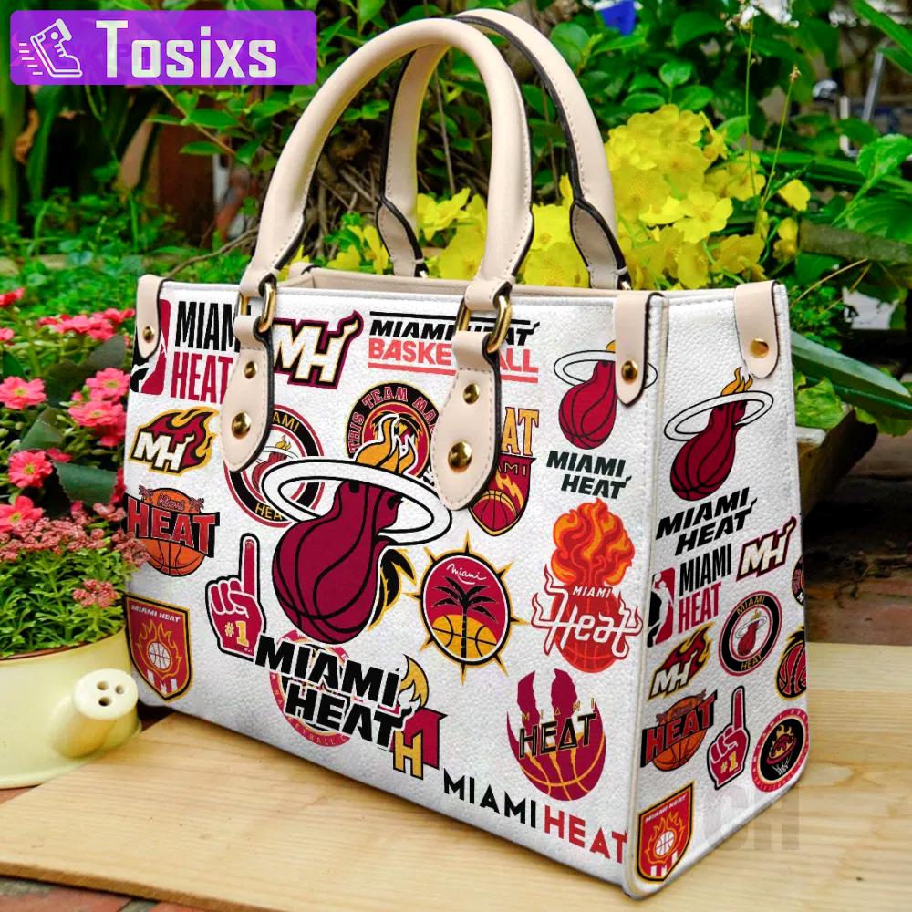 Miami heat lover leather bag for women gift 1484 Women Leather Hand Bag