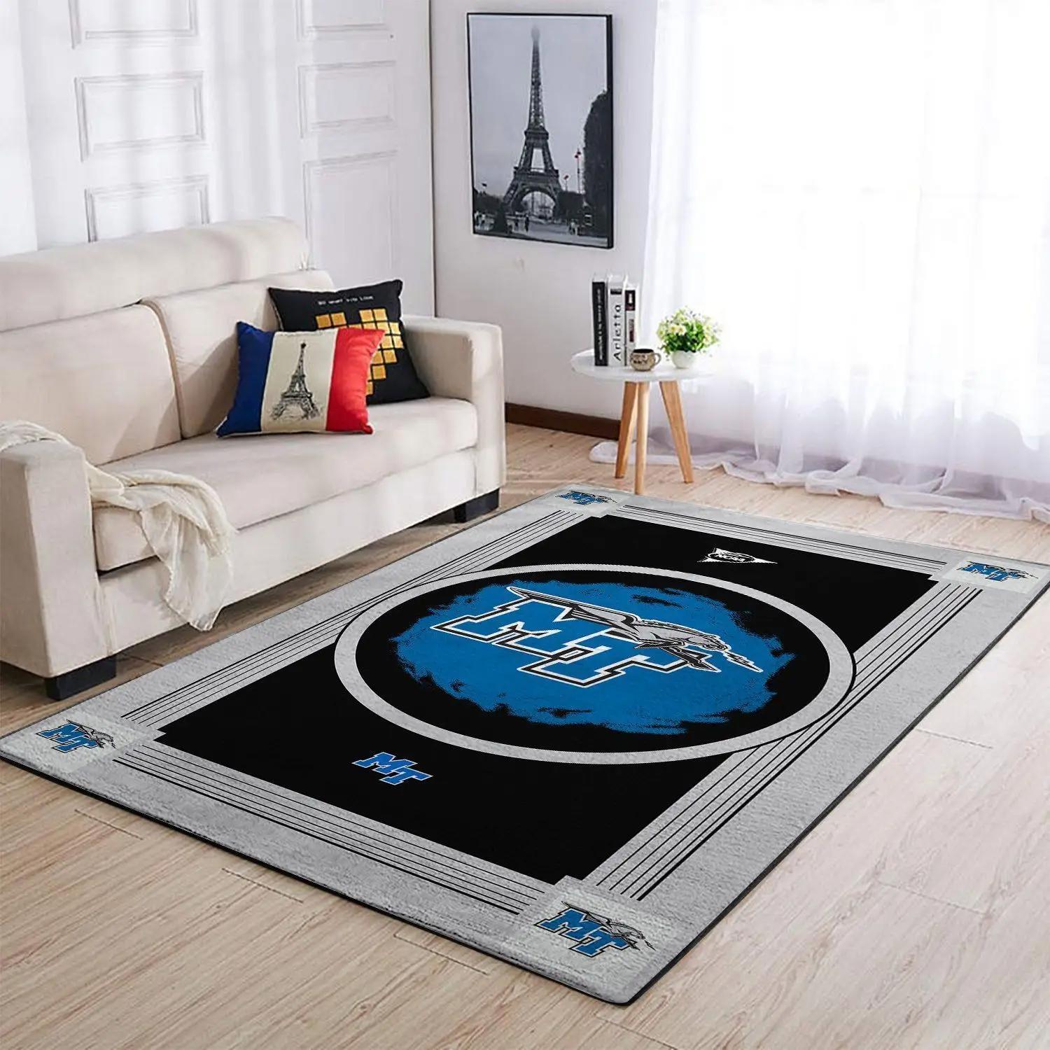 Middle tenn. blue raiders area rugs ncaa living room carpet 200303133 2 Rectangle Rug