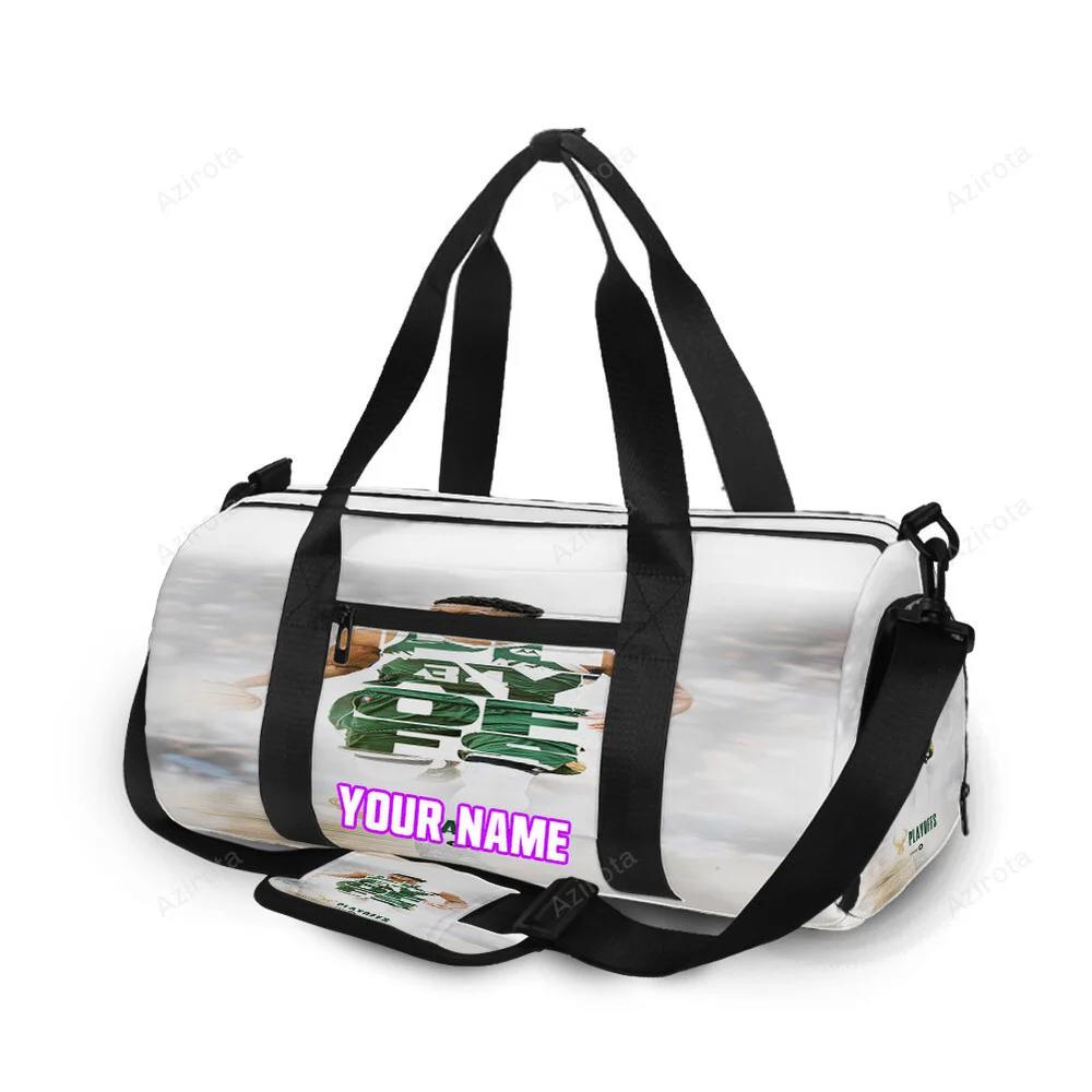 Milwaukee bucks 34 giannis antetokounmpo v26 personalized name travel bag gym bag 2075 Travel Bag