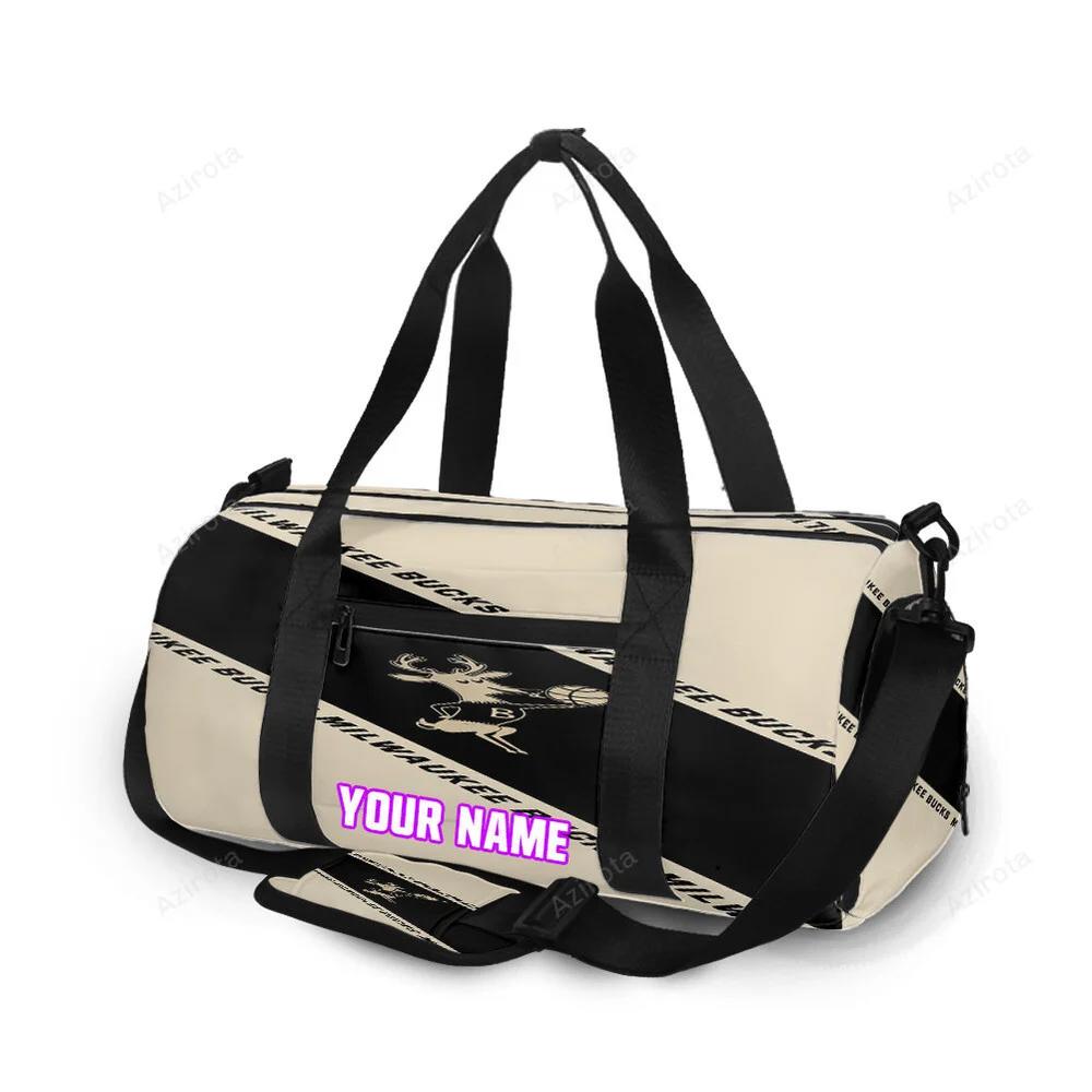 Milwaukee bucks mascot v24 personalized name travel bag gym bag 1382 Travel Bag