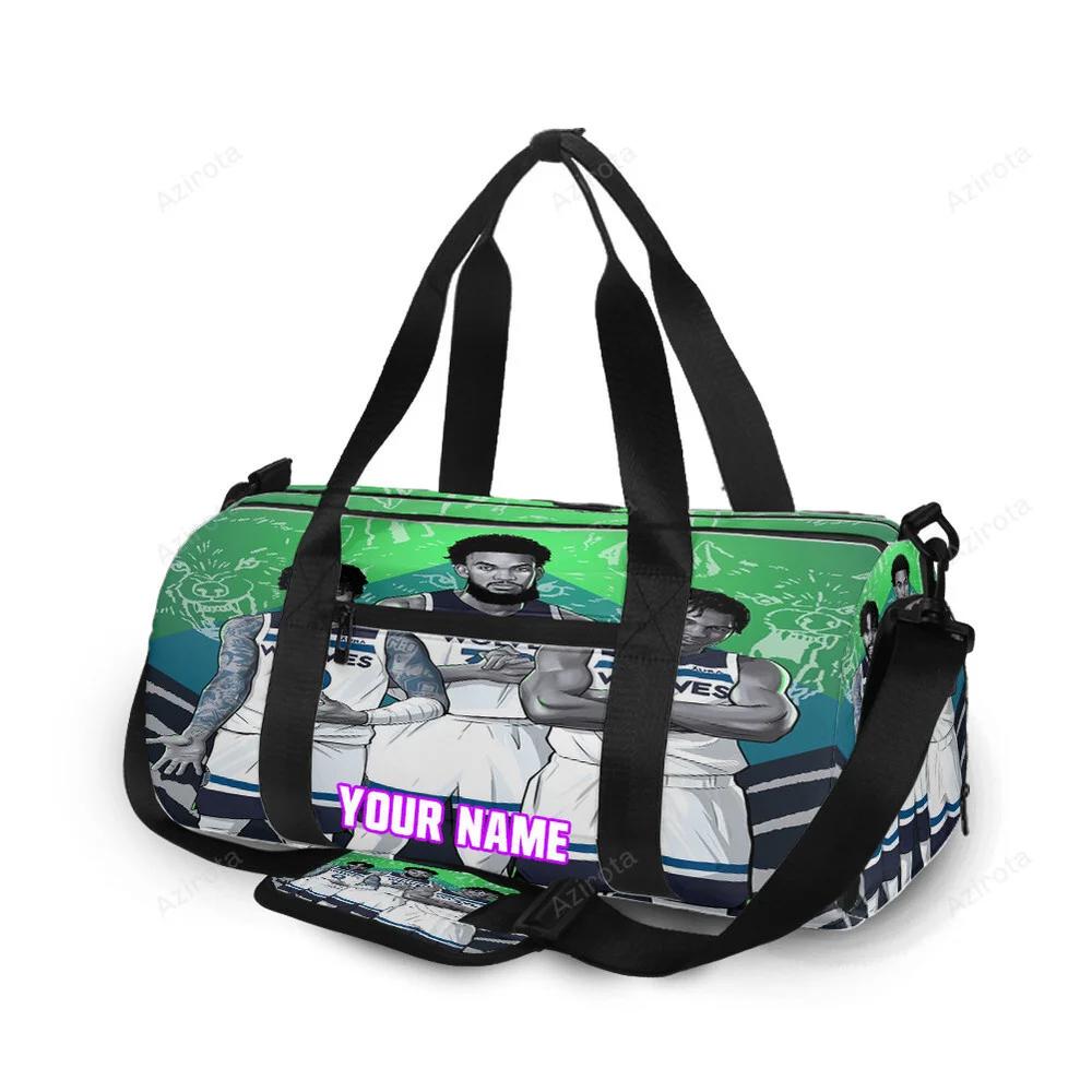 Minnesota timberwolves players v36 personalized name travel bag gym bag 2076 Travel Bag