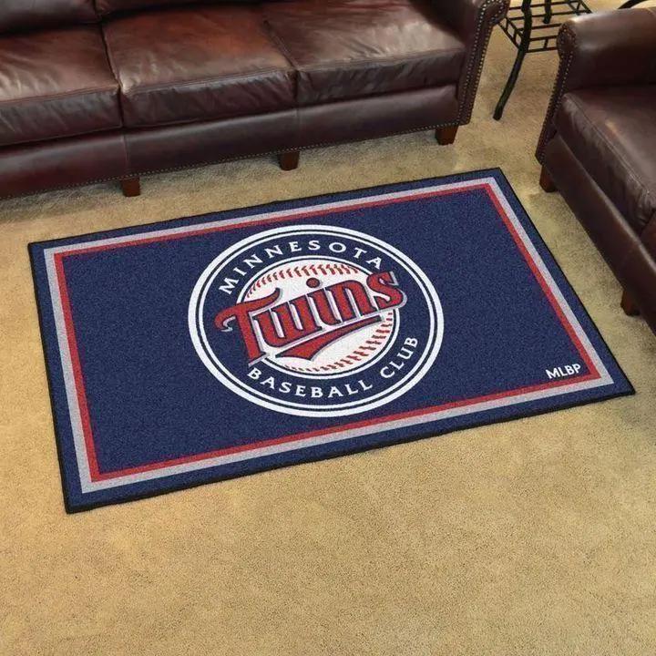 Minnesota twins area rug mlb baseball team logo carpet living room rugs  v4624 Rectangle Rug