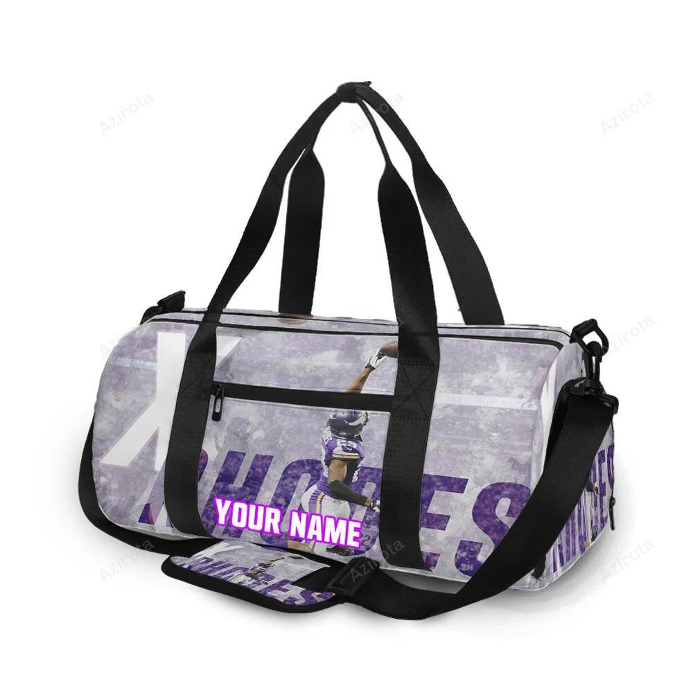 Minnesota vikings rhodes 29 personalized name travel bag gym bag 1369 Travel Bag