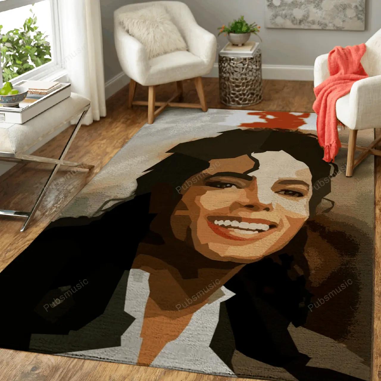 Mj king of pop music art for fans area rug living room carpet rug regtangle carpet floor decor home decor Rectangle Rug