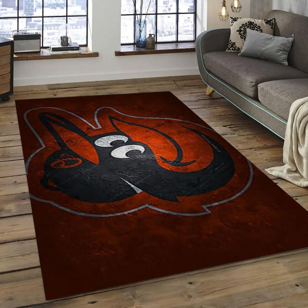 Mlb baltimore orioles baseball team logo rectangle area bo01 Rectangle Rug
