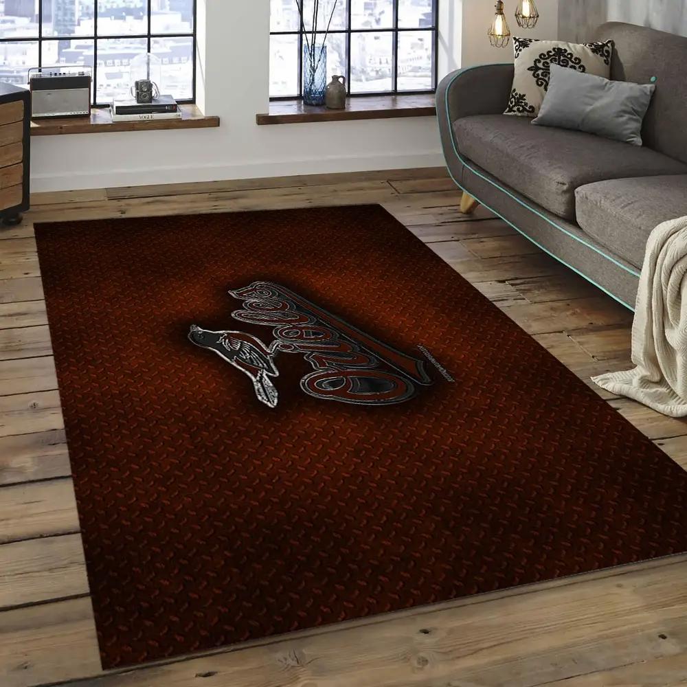 Mlb baltimore orioles baseball team logo rectangle area bo18 Rectangle Rug