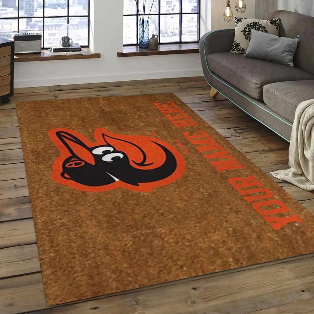 Mlb baltimore orioles baseball team logo rectangle area bo53 Rectangle Rug