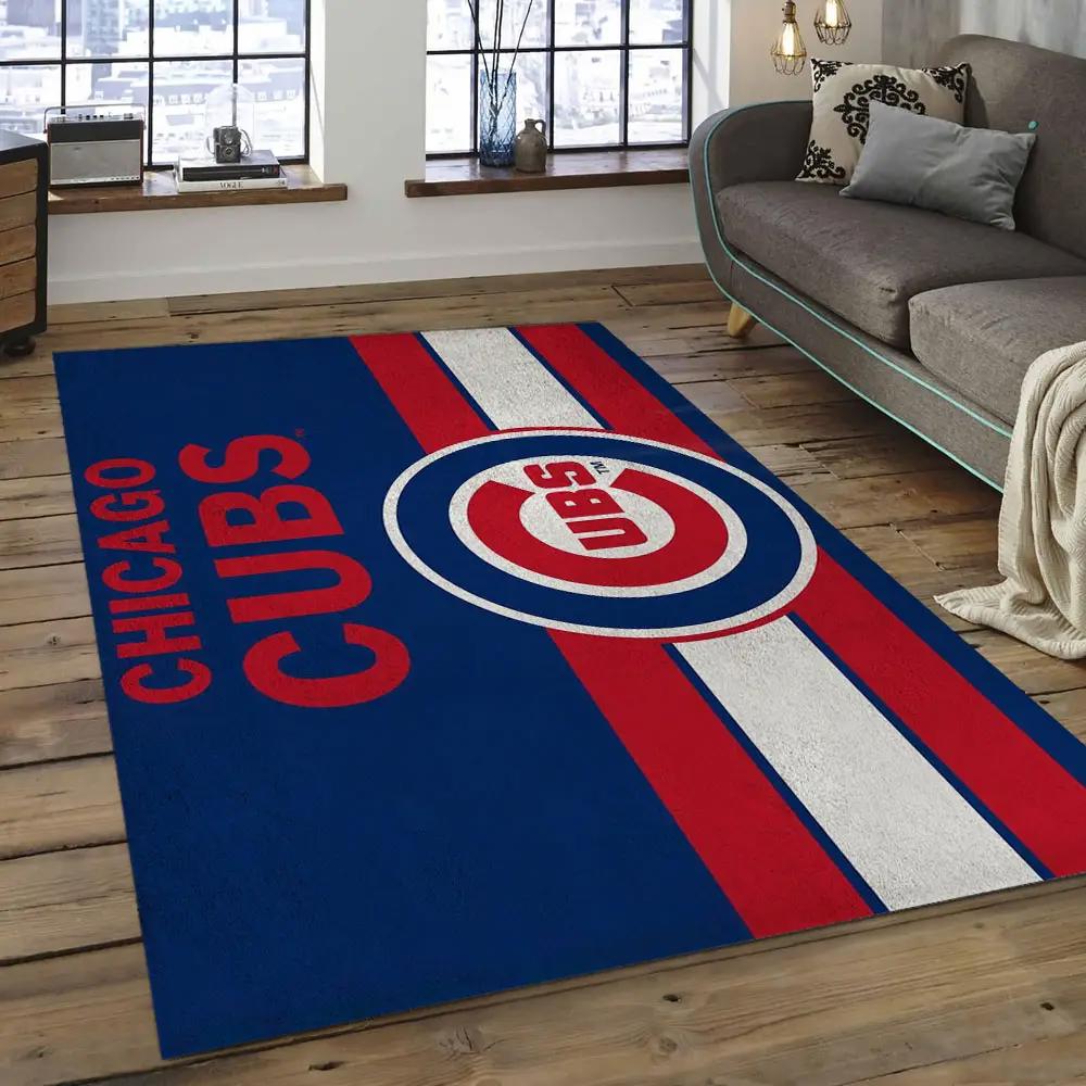 Mlb chicago cubs baseball team logo rectangle area cc24 Rectangle Rug
