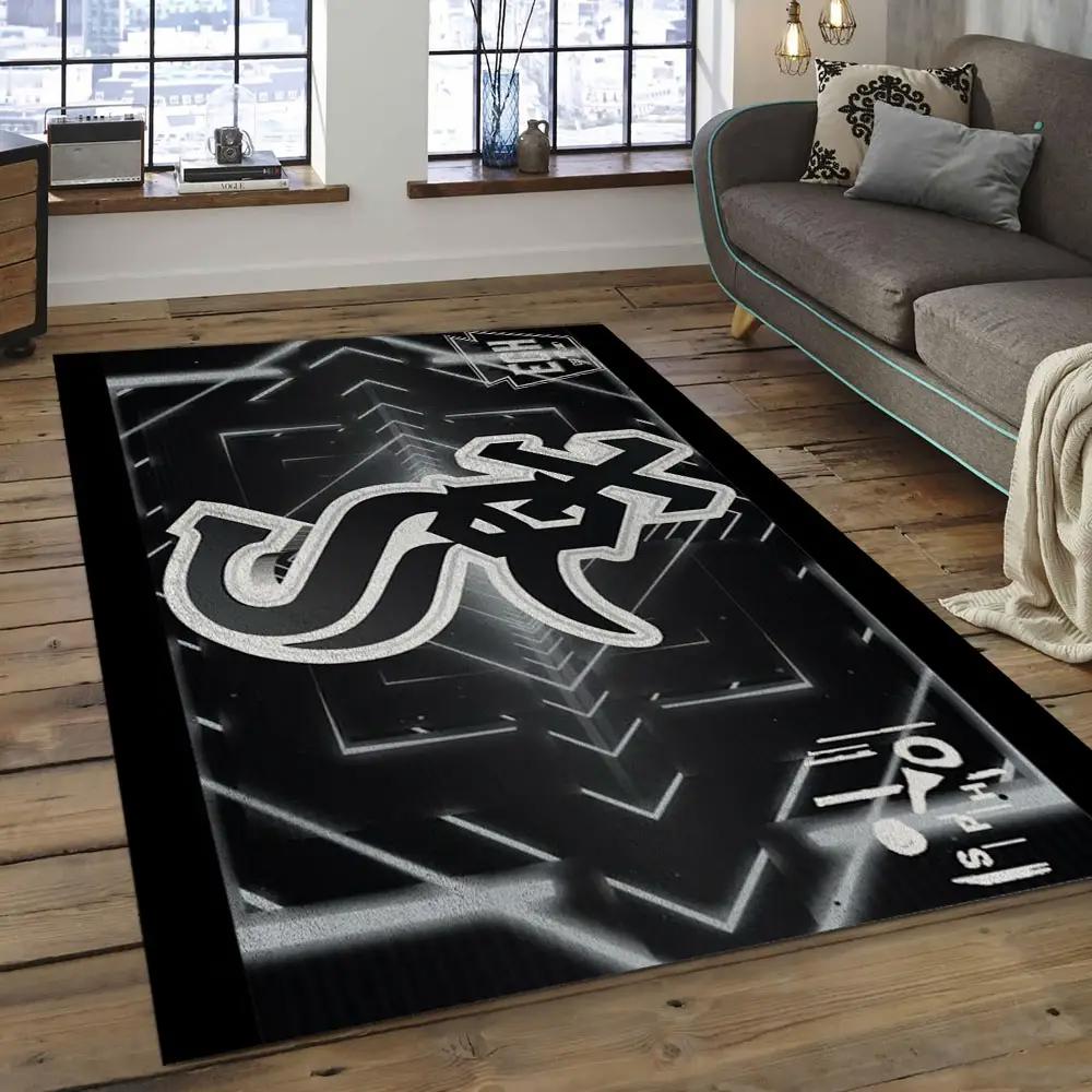 Mlb chicago white sox baseball team logo rectangle area cws35 Rectangle Rug