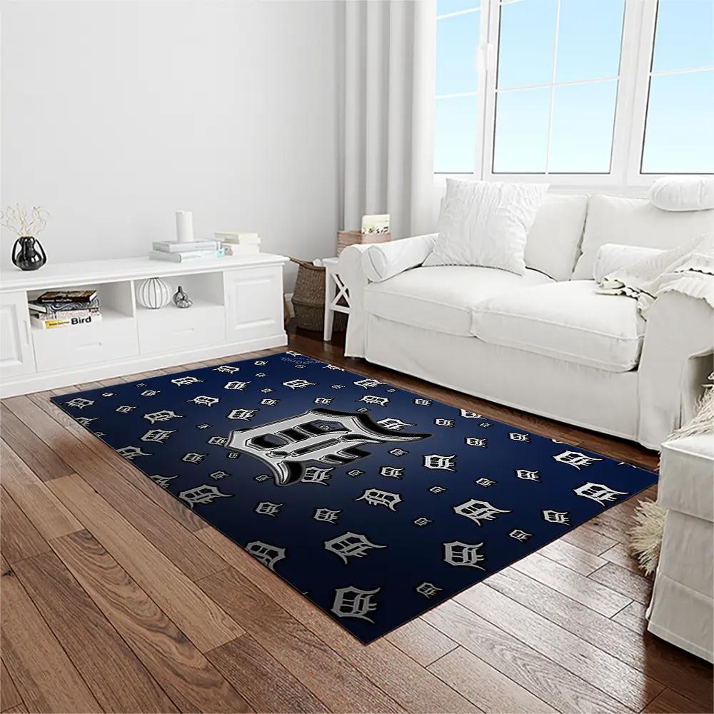 Mlb detroit tigers baseball team logo rectangle area rug dt12 Rectangle Rug