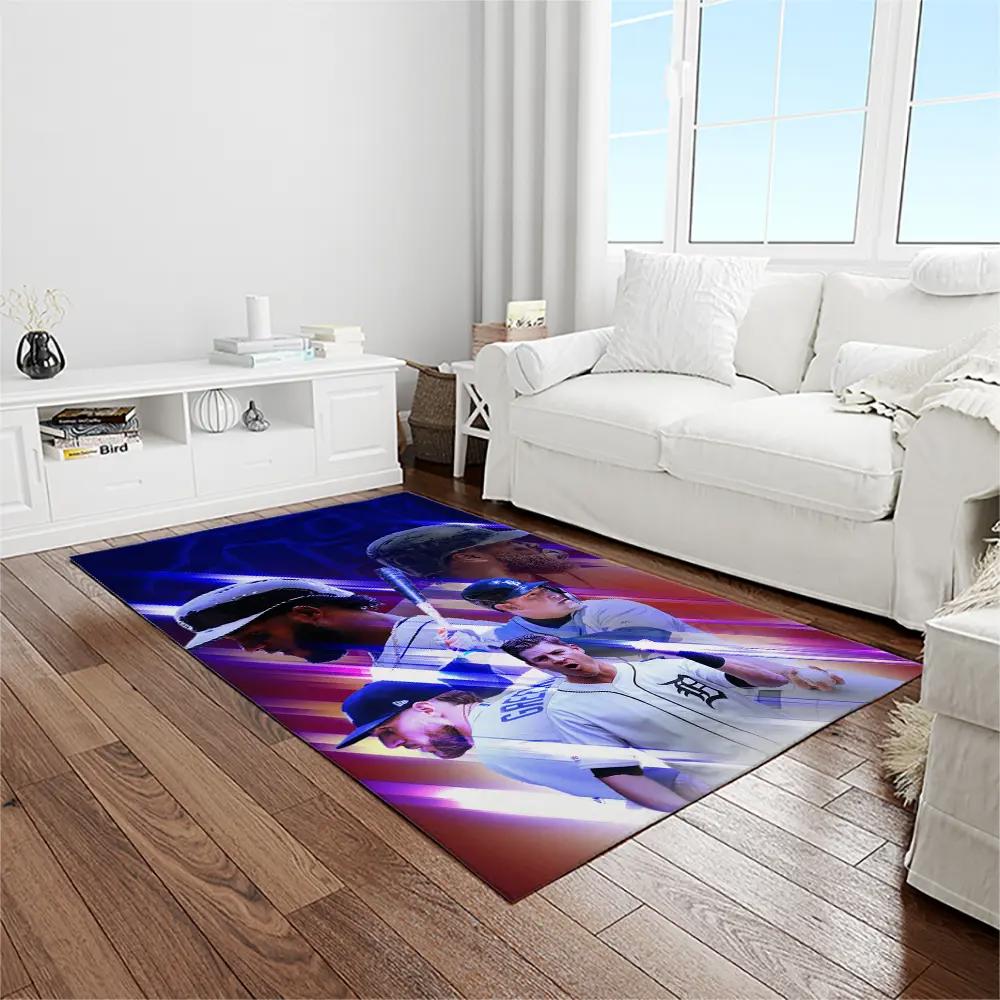 Mlb detroit tigers baseball team logo rectangle area rug dt32 Rectangle Rug