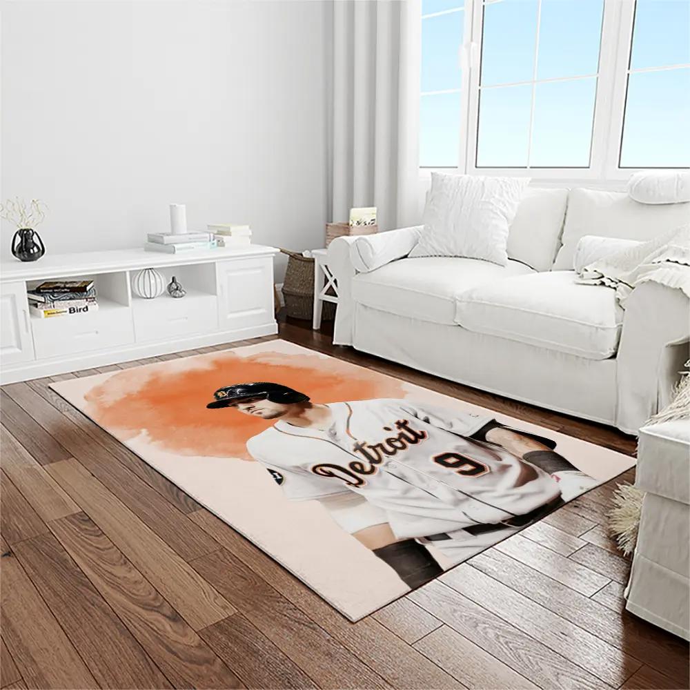 Mlb detroit tigers baseball team logo rectangle area rug dt38 Rectangle Rug