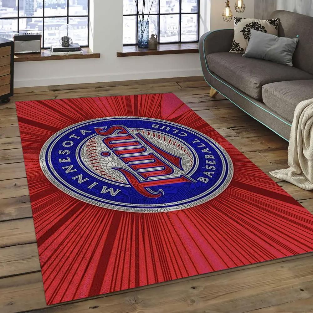 Mlb minnesota twins baseball team logo rectangle area mts17 Rectangle Rug