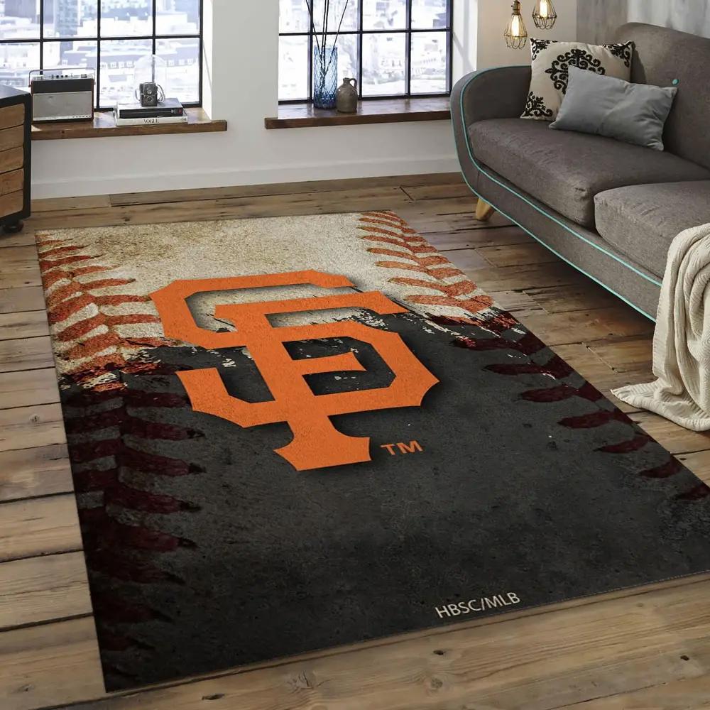 Mlb san francisco giants baseball team logo rectangle area sfg21 Rectangle Rug