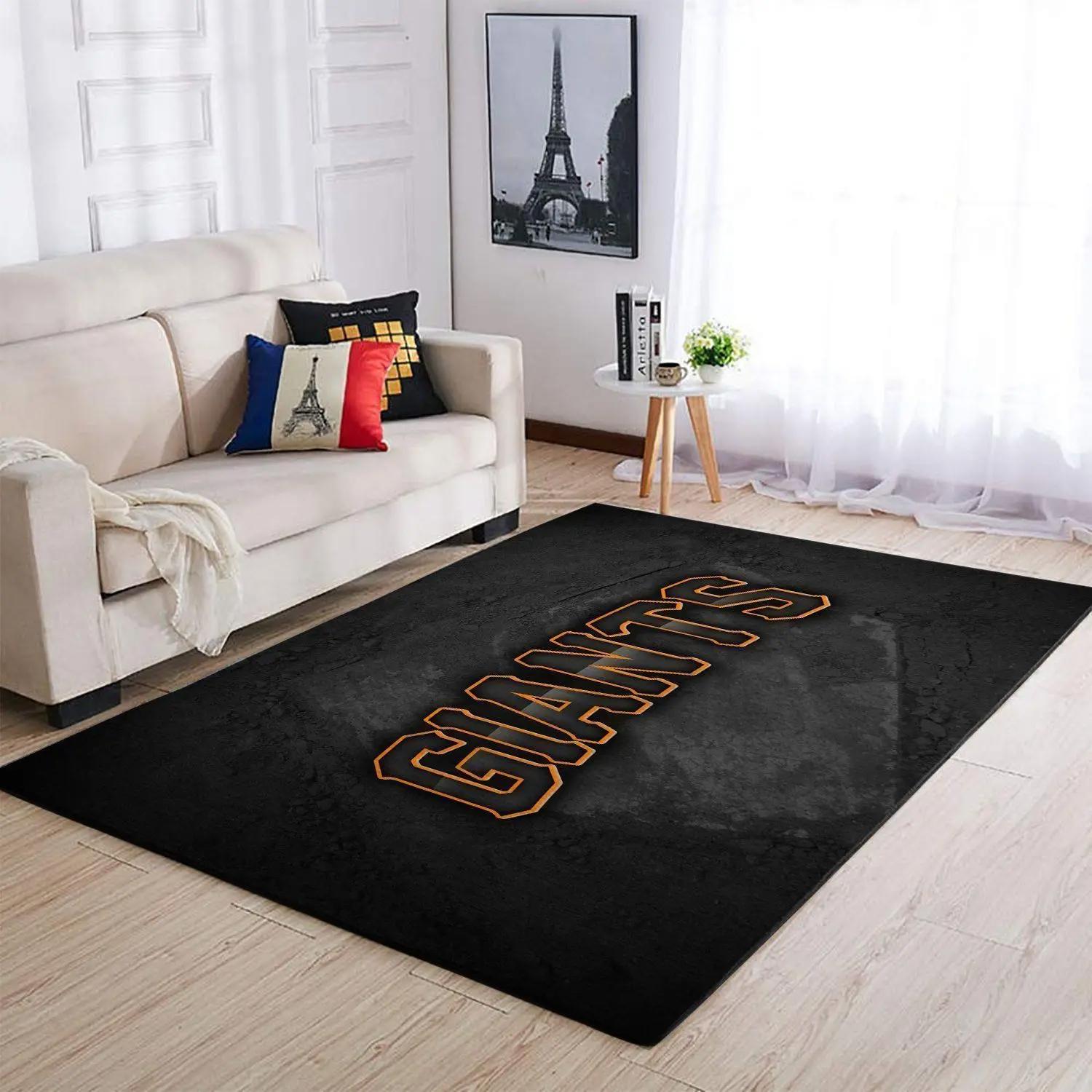 Mlb san francisco giants team logo baseball area living room rugv1075 Rectangle Rug