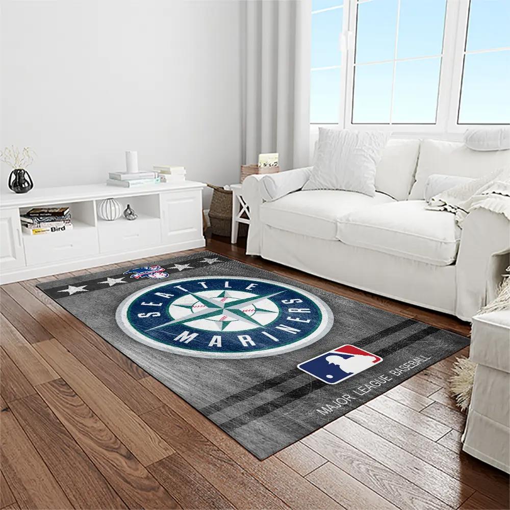 Mlb seattle mariners baseball team logo rectangle area rug sm02 Rectangle Rug