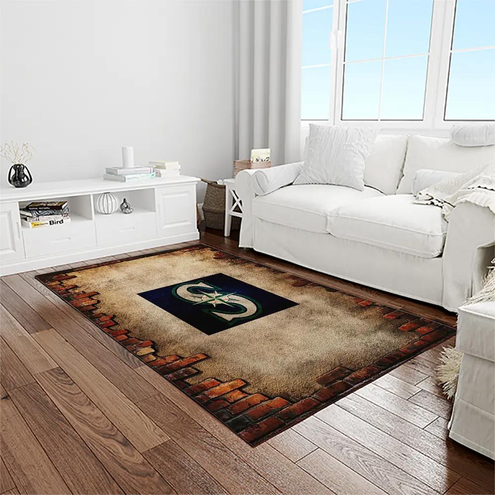 Mlb seattle mariners baseball team logo rectangle area rug sm51 Rectangle Rug