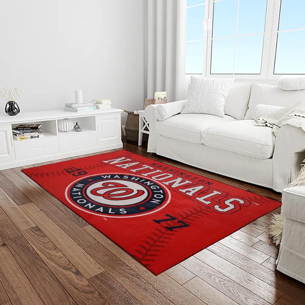 Mlb washington nationals baseball team logo rectangle area rug wn15 Rectangle Rug