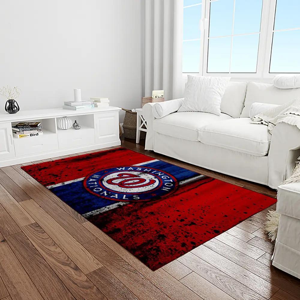 Mlb washington nationals baseball team logo rectangle area rug wn79 Rectangle Rug