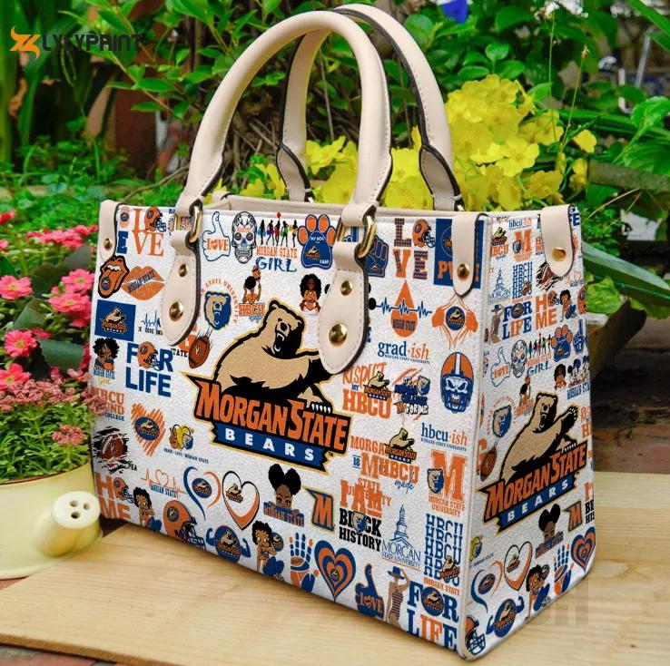 Morgan state university bears leather handbag 2347 Women Leather Hand Bag