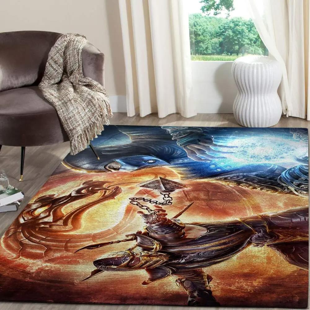 Mortal kombat fn050213 gaming area rug rug regtangle carpet floor decor home decor Rectangle Rug