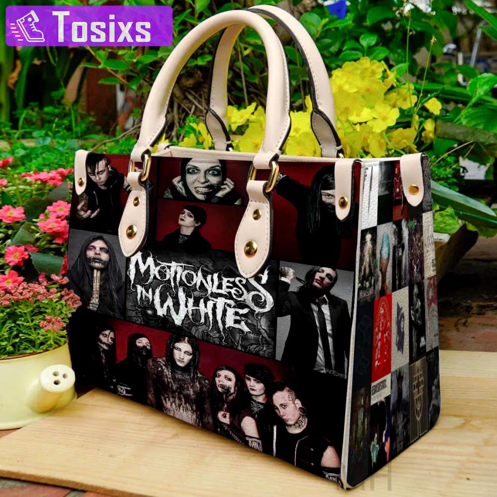Motionless in white leather handbag gift for women 2684 Women Leather Hand Bag