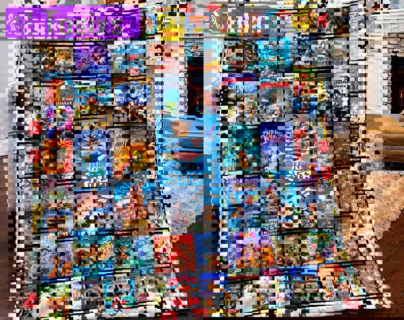 Movies characters blanket, walt world fleece blanket, couch sofa blanket, birthday gifts, christmas xmas gifts Quilt Blanket