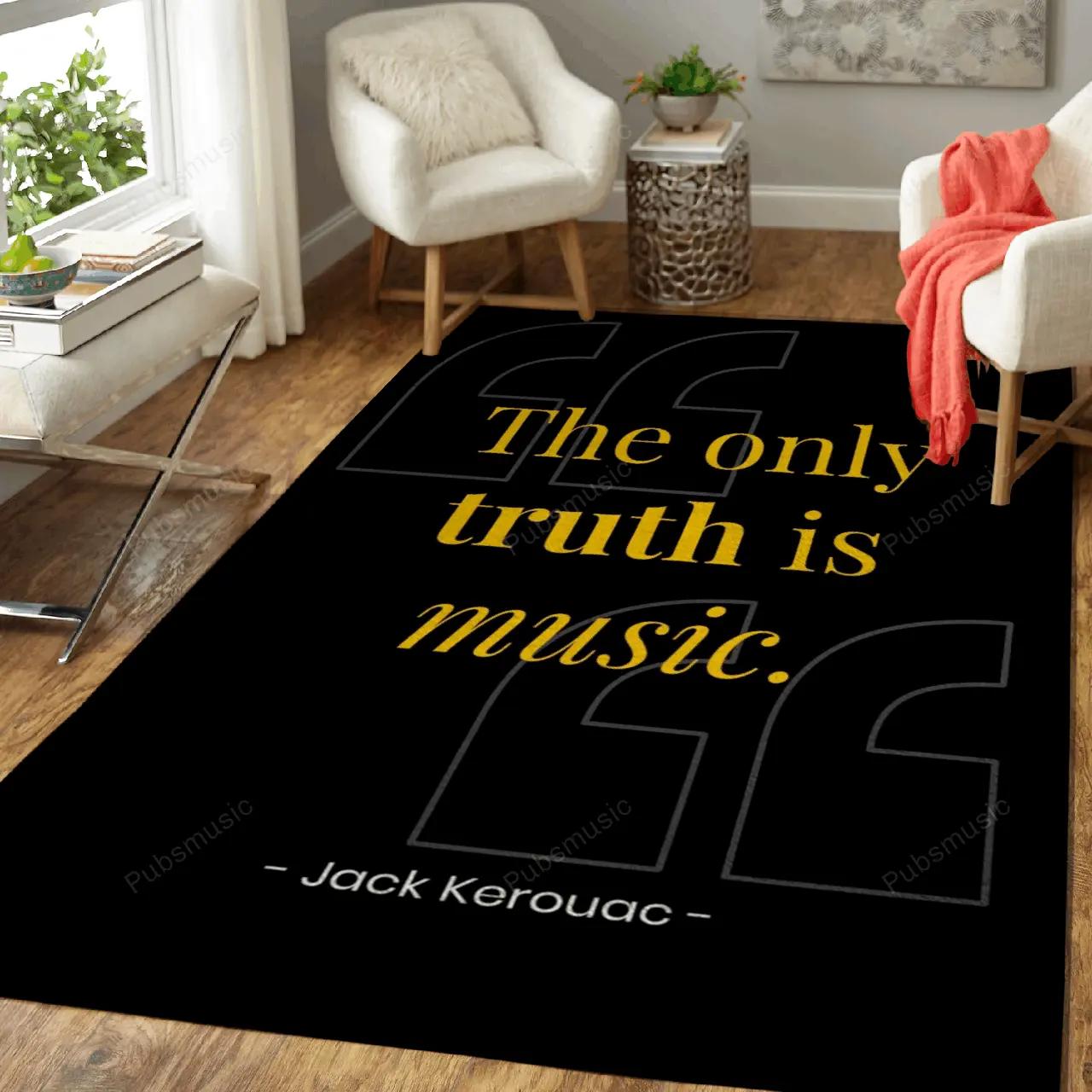Music is a truth quotes inspiring quotes art for fans area rug living room carpet rug regtangle carpet floor decor home decor Rectangle Rug