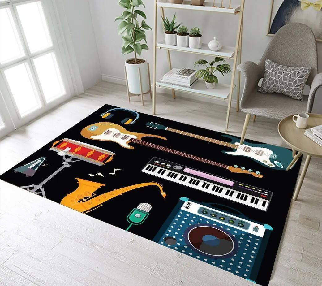 Music rug rb7a8e7e1762 area rug living room carpet rug regtangle carpet floor decor home decor Rectangle Rug