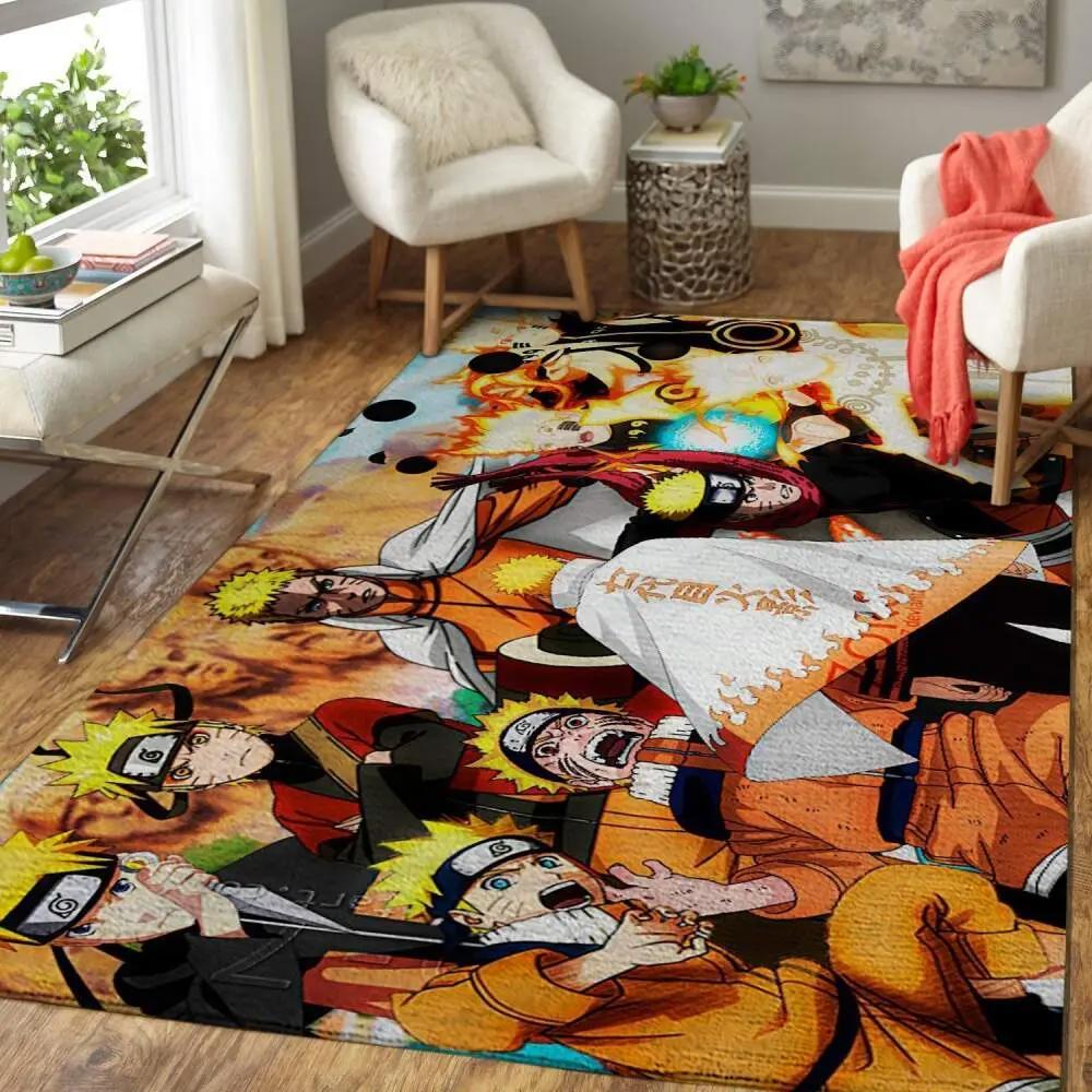 Naruto all forms area rug rug regtangle carpet floor decor home decor Rectangle Rug