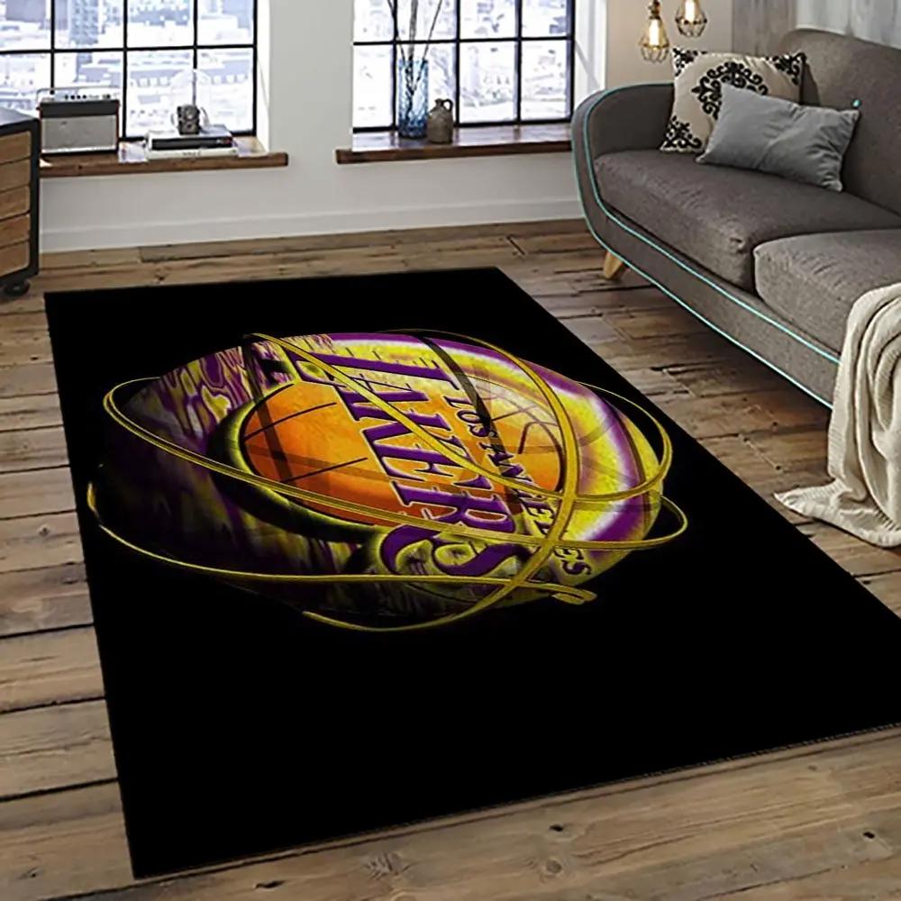 Nba los angeles lakers basketball team logo sport carpet area rug home decor best gift for friends lasl35 Rectangle Rug